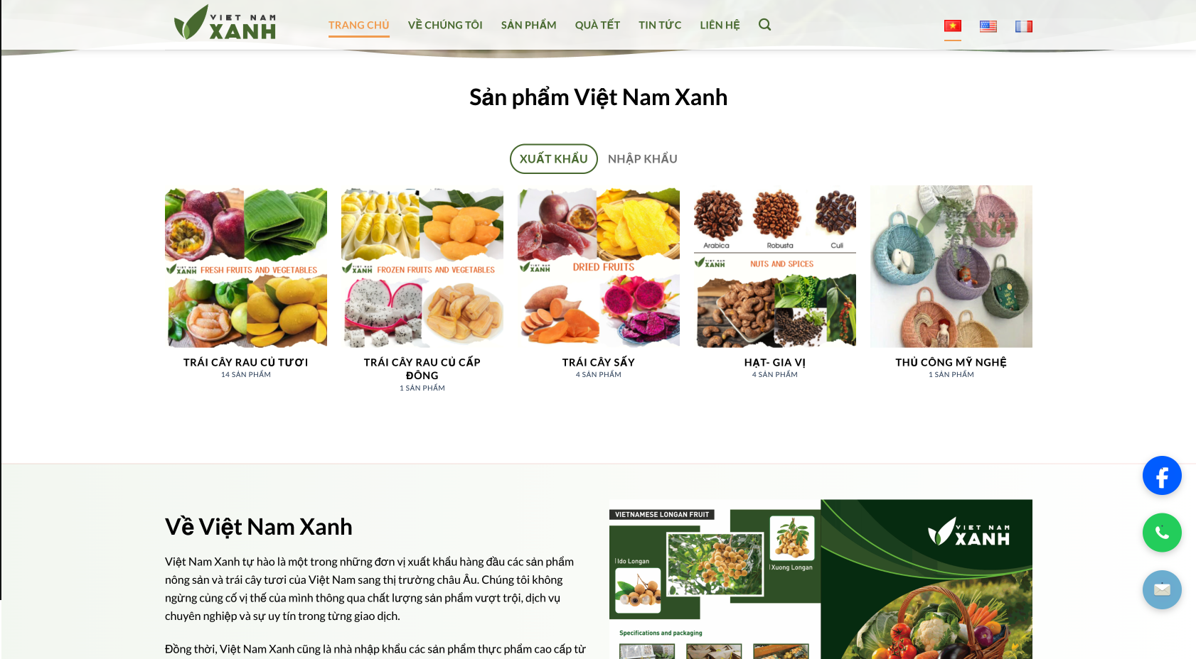 Web giới thiệu trái cây xuất nhập khẩu - Ảnh 3